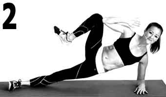 exercice abdos obliques rapprocher genou et coude du même côté