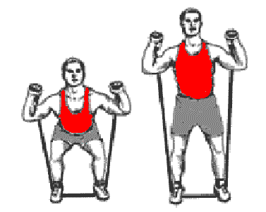 utilisation d'une bande élastique de musculation durant le squat pour augmenter la puissance explosive des quadriceps et des fessiers en fin d'impulsion