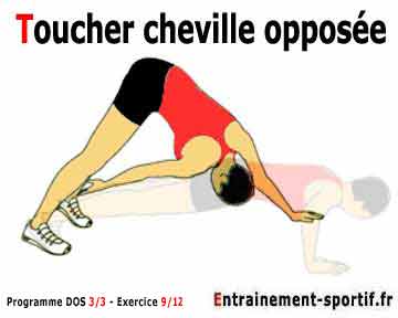 ankle tap push up ou toucher cheville opposée