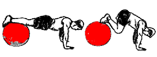 exercice pour les abdominaux avec ballon de gym