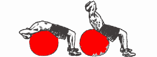exercice pour les abdominaux avec ballon de gym