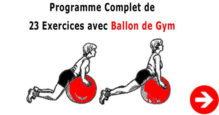 Programme de 23 exercices de renforcement musculaire avec ballon de gym