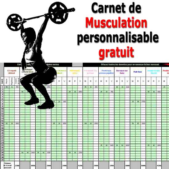 entrainement avec carnet de musculation gestion des seances