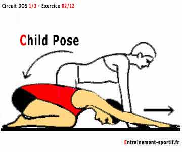 Child pose ou prayer pose