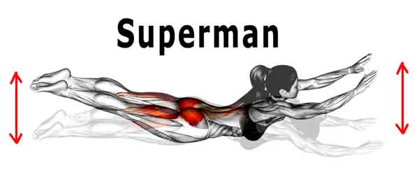 superman exercice de crossfit en extension dorso-lombaire