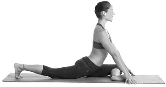 position finale de l'étirement du piriforme pour améliorer la souplesse de la hanche