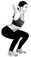 exercice squat-fessier ou squat du prisonnier pour des fesses musclees et un dos fort