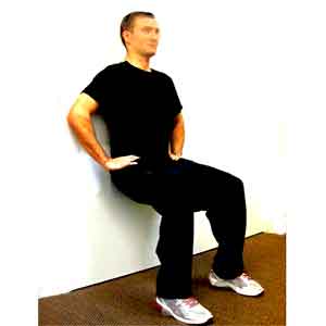 gainage chaise pour renforcer l'articulation du genou