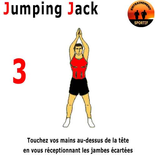 troisième étape du jumping jack