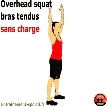overhead squat bras tendus