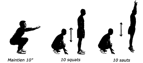 squat et saut musculation au poids de corps