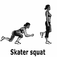 exercice de fitness skater squat