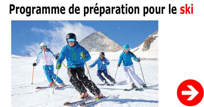 Programme de préparation physique avant une semaine de ski