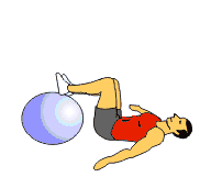 proprioception avec un ballon de gym pour les muscles de la rotule