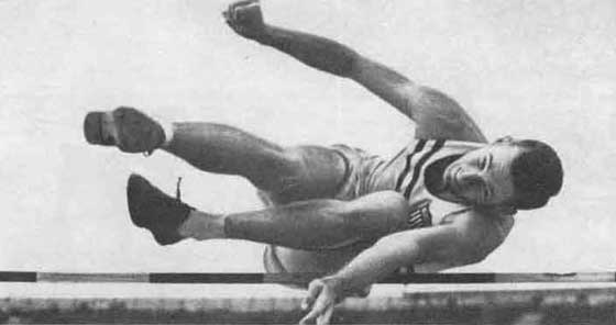 Saut en hauteur: W. Davis aux jeux olympiques d'Helsinki en 1952