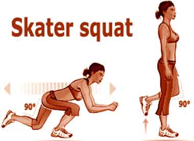 skater squat ou flexion de jambe sur un pied
