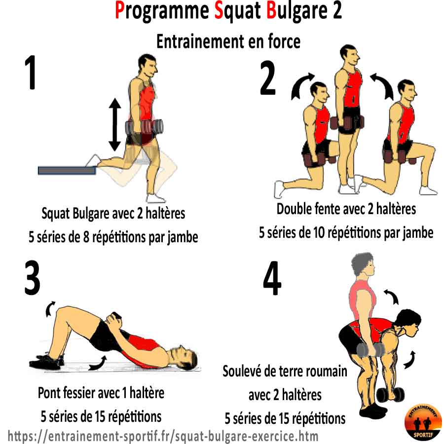 squat bulgare programme1 circuit training force
