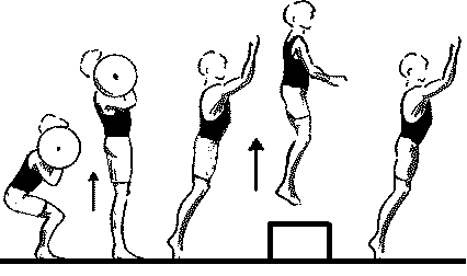 methode de musculation par contraste de charge, squat et saut extension