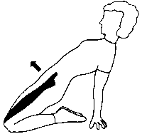 exercice de stretching pour le quadriceps phase d'etirement